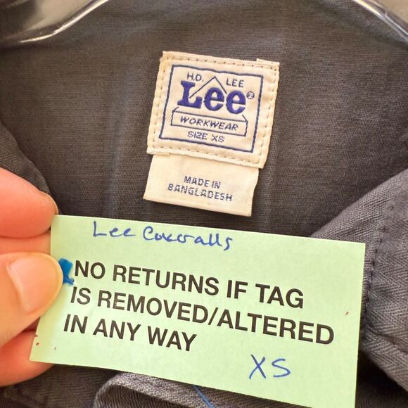 LEE Workwear Vintage Modern Womens XS Union Alls Coveralls Jumpsuit Dark Gray - Picture 6 of 12